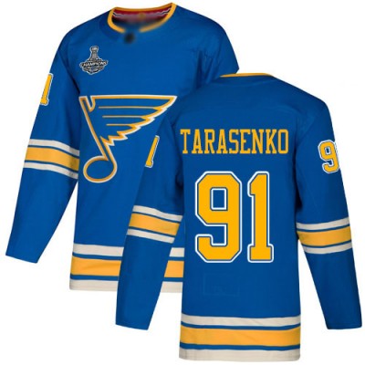 Adidas St. Louis Blues #91 Vladimir Tarasenko Blue Alternate Authentic Stanley Cup Champions Stitched NHL Jersey